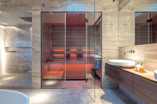 Planning a sauna in the bathroom